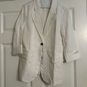 White linen blazer size small